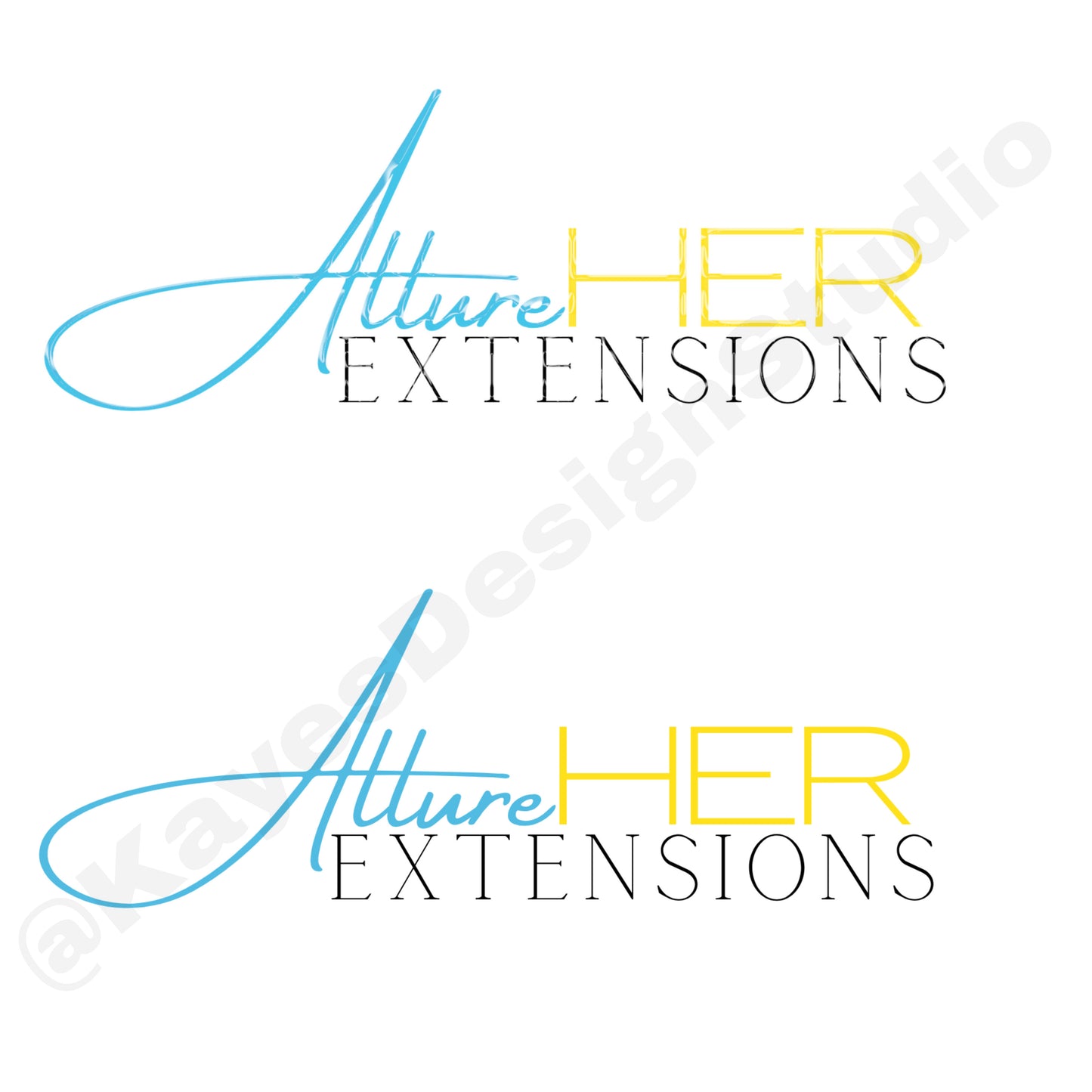 One Color Text Based Logo